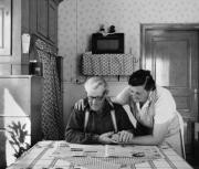 Småbrukarna Berta och Helmer Jonsson, Baggård 1960