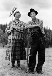 Småbrukarna Vera och Frits Eriksson, Öre-Långsele 1966
